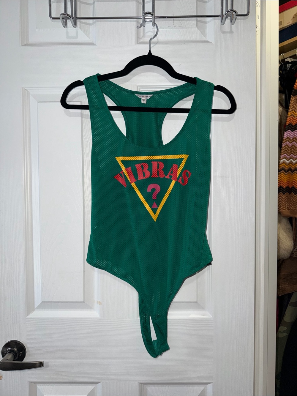 Guess Green 'VIBRAS' One-Piece Bodysuit